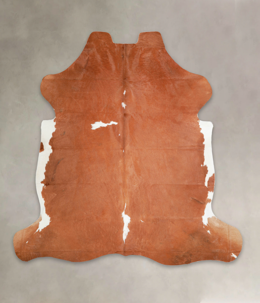 Brown and White Regular Cowhide Rug #A27277