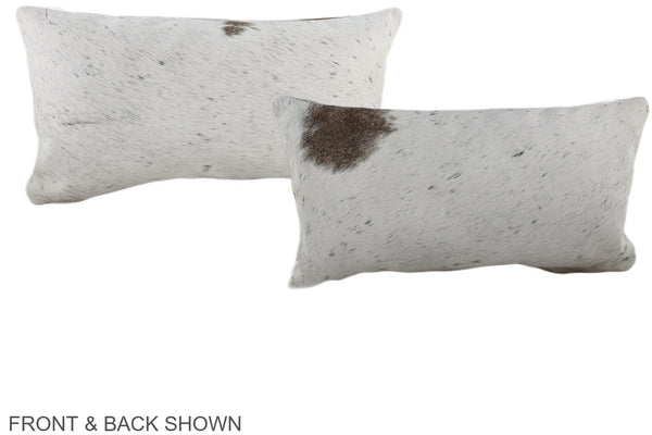 Salt and Pepper Black Cowhide Pillow #A38378