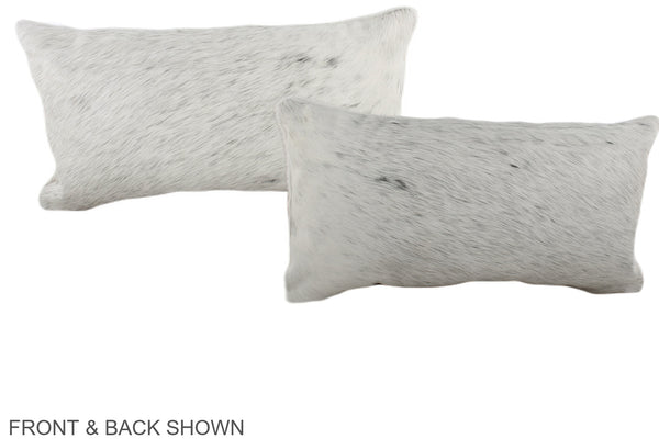 Salt and Pepper Black Cowhide Pillow #A38408