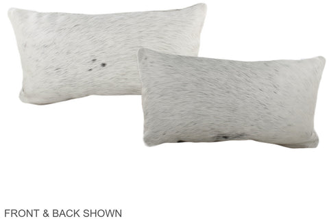 Salt and Pepper Black Cowhide Pillow #A38412