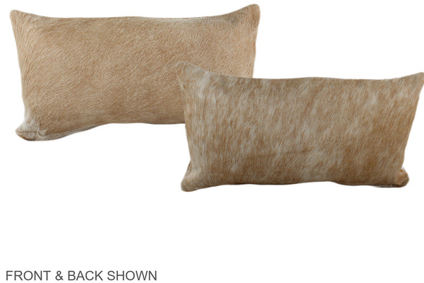 Beige Cowhide Pillow #A38471