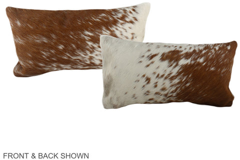 Salt and Pepper Brown Cowhide Pillow #A38485