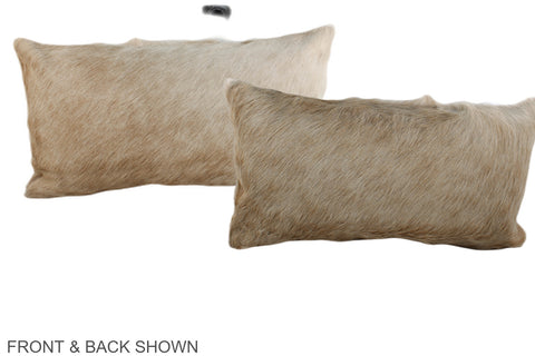 Champagne Cowhide Pillow #A38527