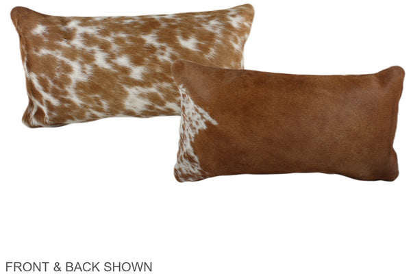 Salt and Pepper Brown Cowhide Pillow #A38582