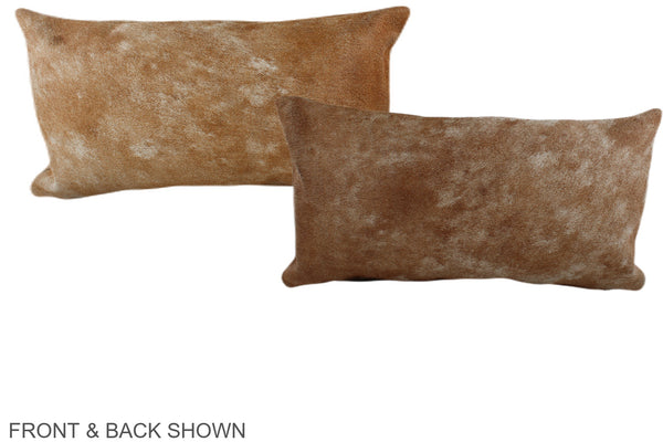 Salt and Pepper Brown Cowhide Pillow #A38613