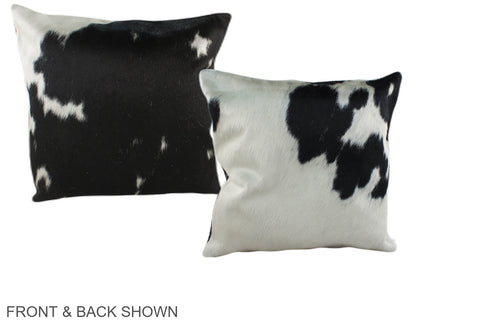 Black and White Cowhide Pillow #A38842