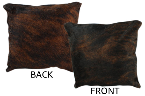 Dark Brindle Cowhide Pillow #11209