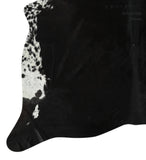 Solid Black Cowhide Rug #12329