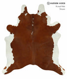 Brown and White Regular Cowhide Rug #12472