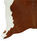 Brown and White Regular Cowhide Rug #12472