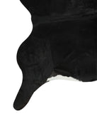 Solid Black Cowhide Rug #13342