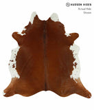 Brown and White Regular Cowhide Rug #15127