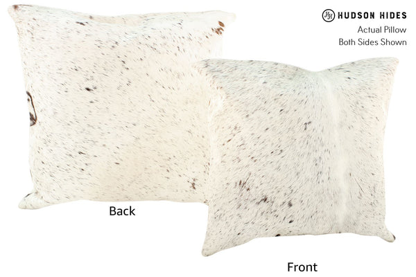 Salt and Pepper Black Cowhide Pillow #16553