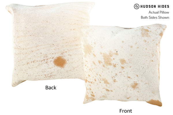 Salt and Pepper Brown Cowhide Pillow #16696