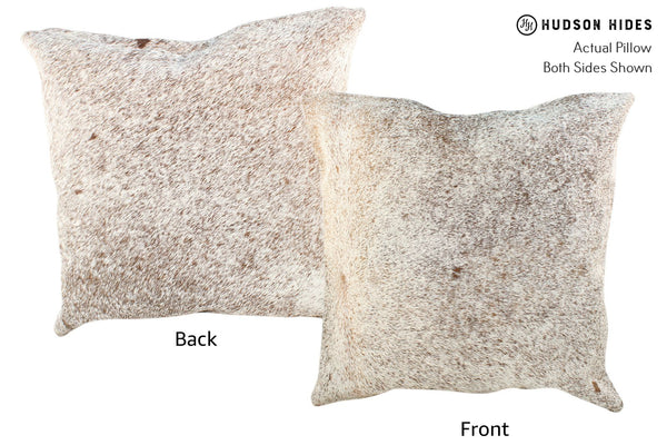 Salt and Pepper Brown Cowhide Pillow #16701