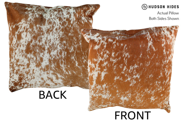 Salt and Pepper Brown Cowhide Pillow #18723