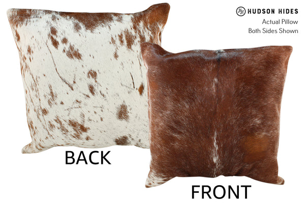 Salt and Pepper Brown Cowhide Pillow #18817